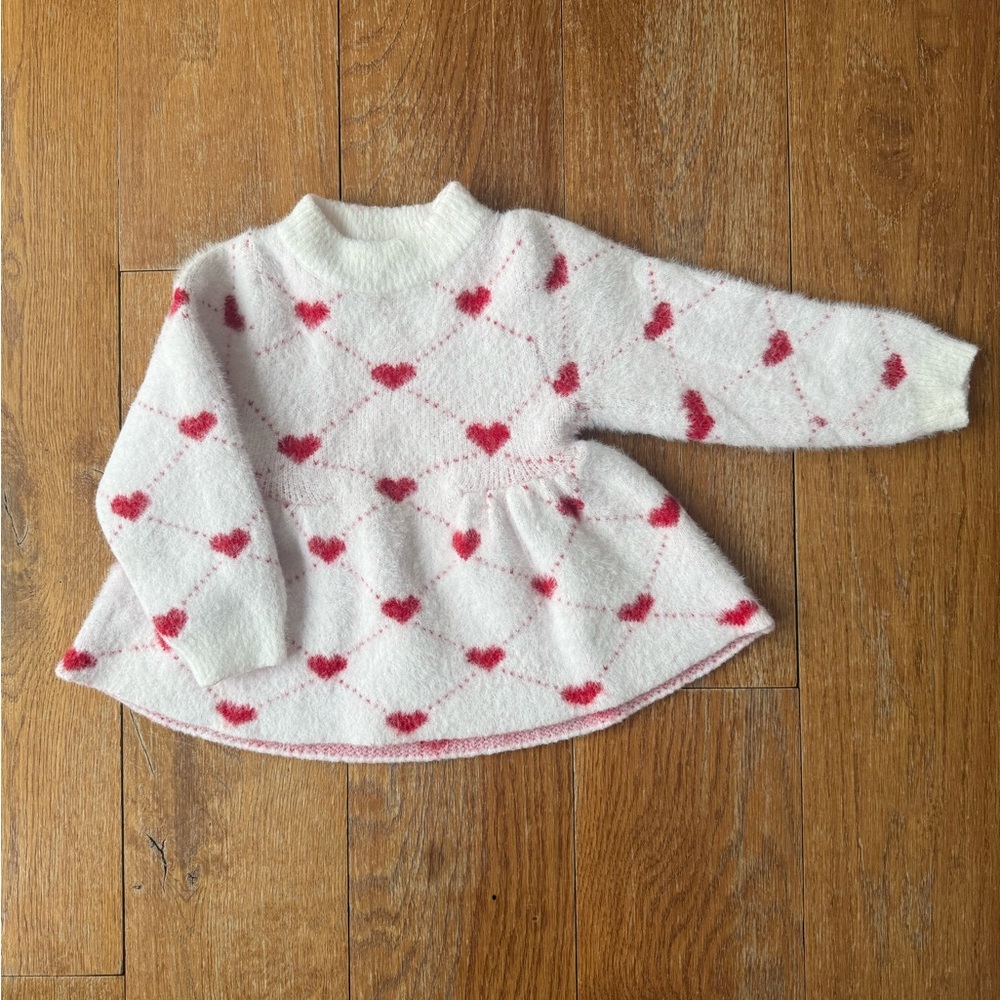 Lola and the Boys Sweetheart Sweater Dress | Size 18-24M